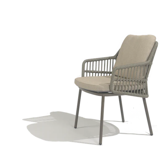 Alicante 4 Seat Dining Set with Sarah Table in Terre | 4 Seasons Outdoor - Image 5