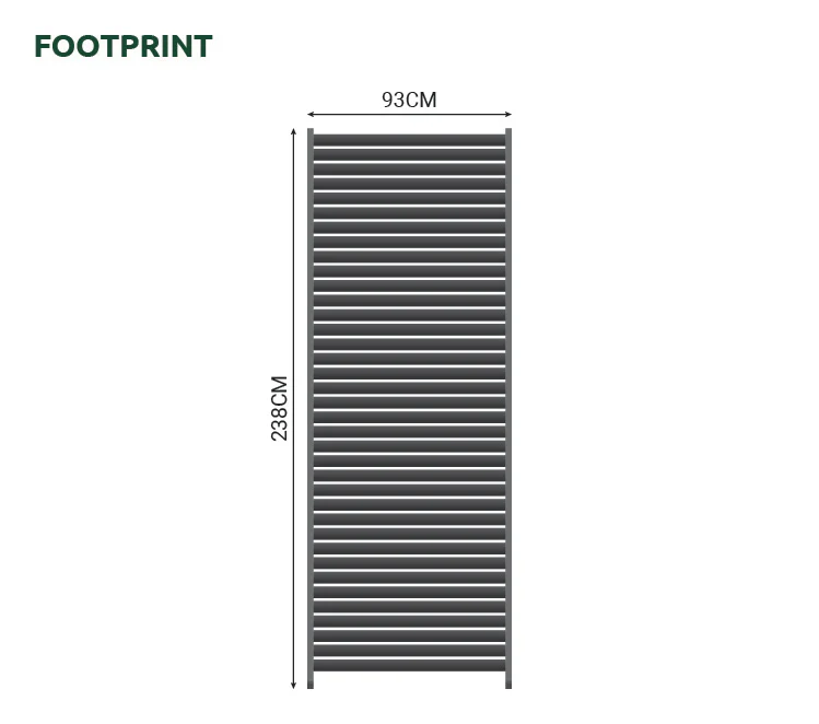 Titan Aluminium Louvre Side Panel - 1.0m x Single Panel | Nova - Image 5