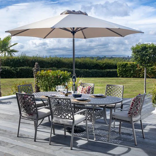Avebury Outdoor 6 Seat Oval Dining Set | Hartman - Image 2