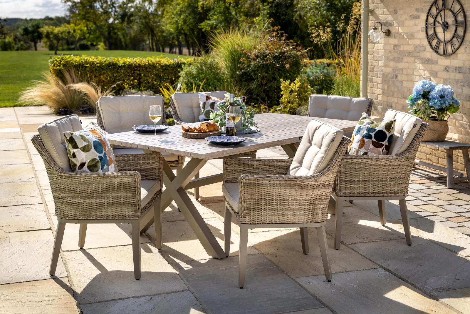 Arley Outdoor 6 Seat Rectangular Dining Set | Hartman - Image 4
