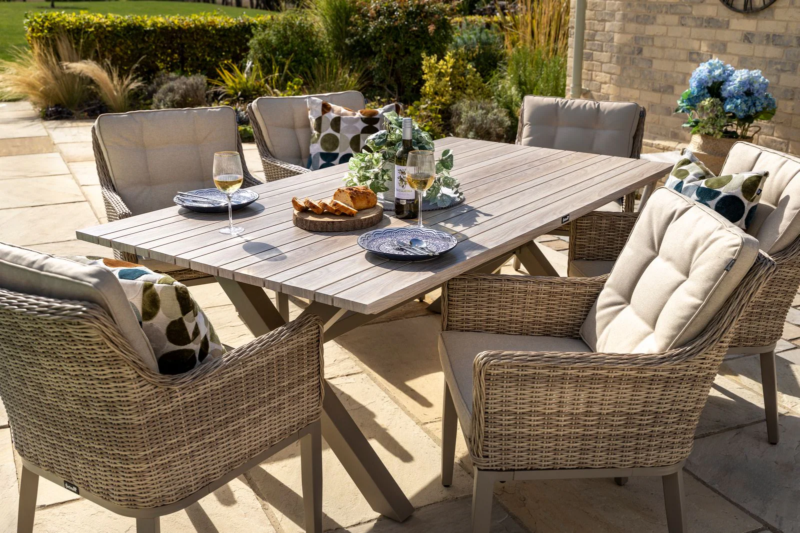 Arley Outdoor 6 Seat Rectangular Dining Set | Hartman - Image 6