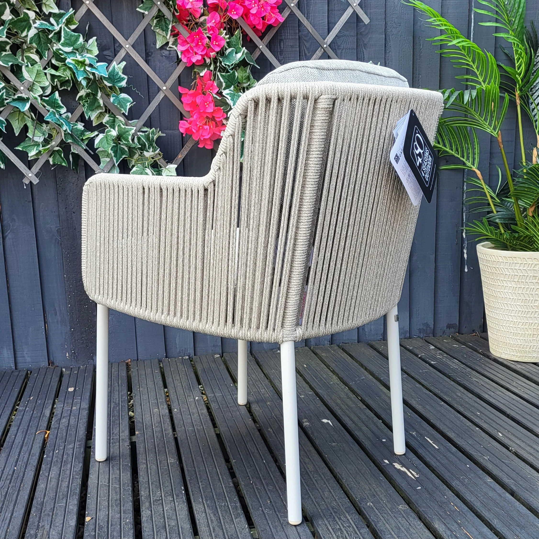 Luxury Bernini Outdoor Dining Chairs pack of 2 | 4 Seasons Outdoor - Image 3