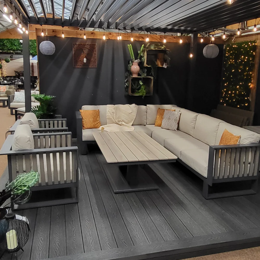 Bologna Modular Outdoor Corner Sofa Set - Adjustable Table & 2 Chair | Garden Impressions - Image 4
