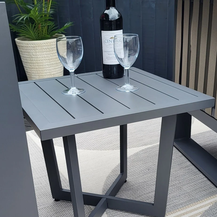 Bologna Outdoor Bistro Set With Ivy Side Table | Garden Impressions - Image 6