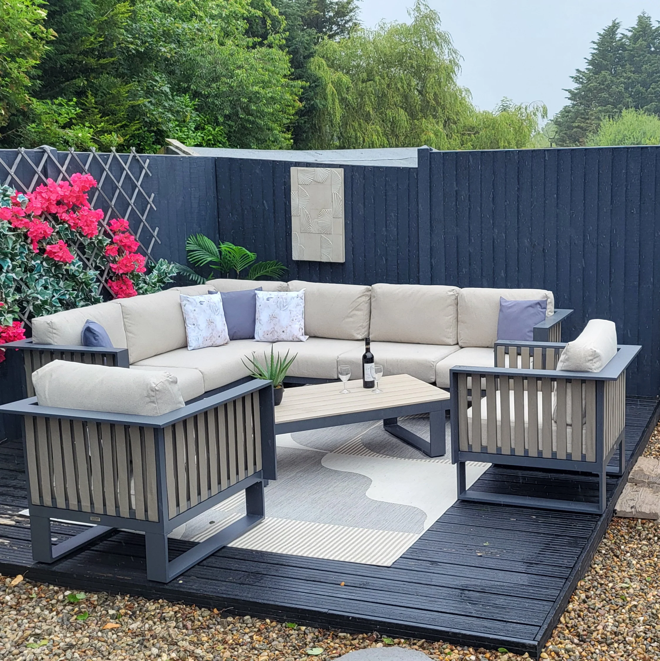 Bologna Outdoor Modular Corner Sofa with 2 Chairs | Garden Impressions - Image 2