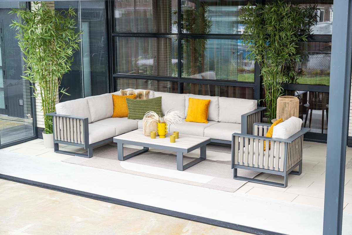 Bologna Outdoor Modular Corner Sofa with Chair | Garden Impressions - Image 6