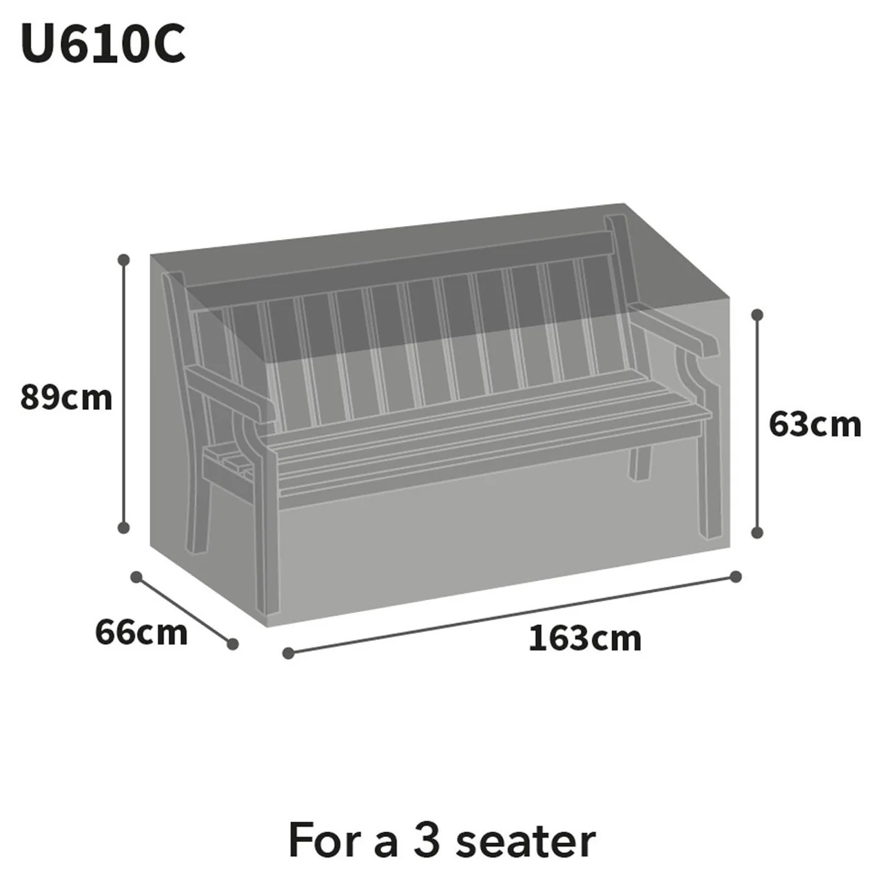 Bosmere Ultimate Protector Outdoor Furniture Cover For Bench/Bistro Set- 163cm x 66cm x H89cm - Image 2