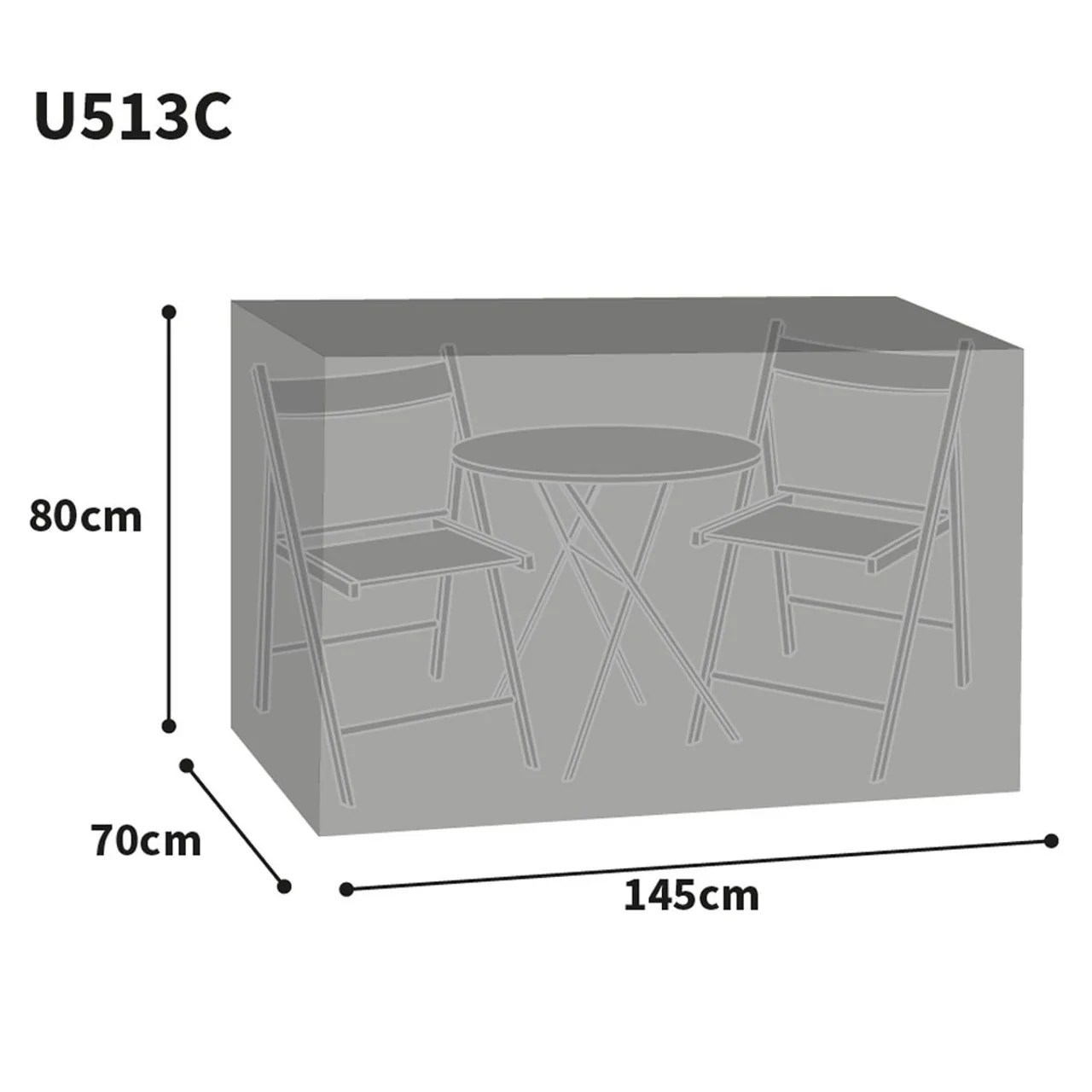 Bosmere Ultimate Protector Outdoor Furniture Cover For Bistro Set - 145cm x 70cm x H80cm - Image 2