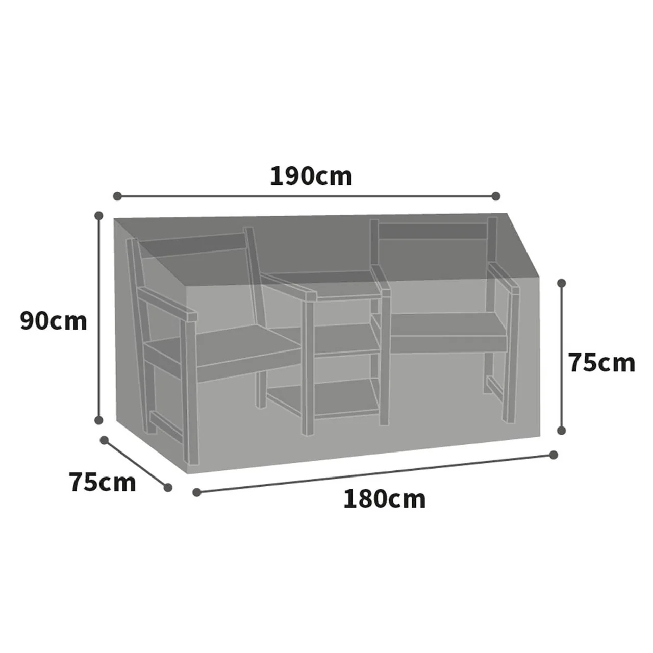 Bosmere Ultimate Protector Outdoor Furniture Cover For Companion Seats/ Bistro Sets 190cm x 80cm - Image 2