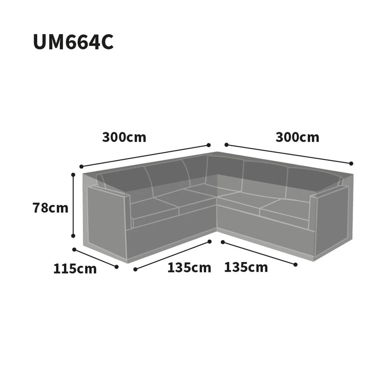 Bosmere Ultimate Protector Outdoor Furniture Cover For L Shaped Sofa 300cm x 300cm - Image 2