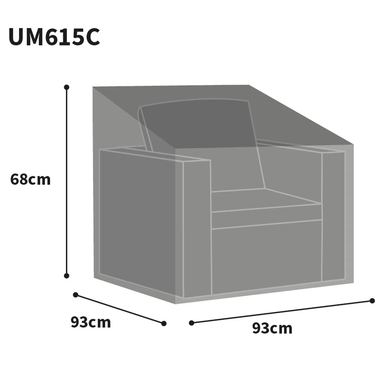 Bosmere Ultimate Protector Outdoor Furniture Cover for Large Chair 93cm x 93cm - Image 2