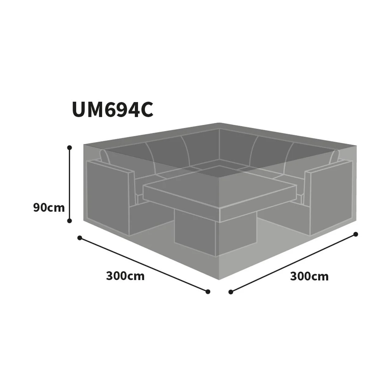 Bosmere Ultimate Protector Outdoor Furniture Cover For Large Corner Set 300cm x 300cm - Image 2