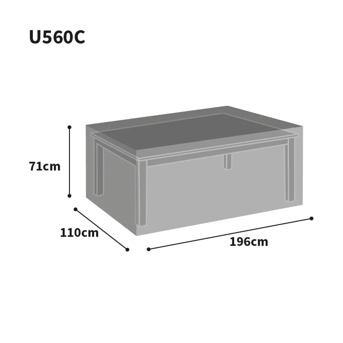 Bosmere Ultimate Protector Outdoor Furniture Cover for Large Rectangular Table 196cm x 110cm - Image 2