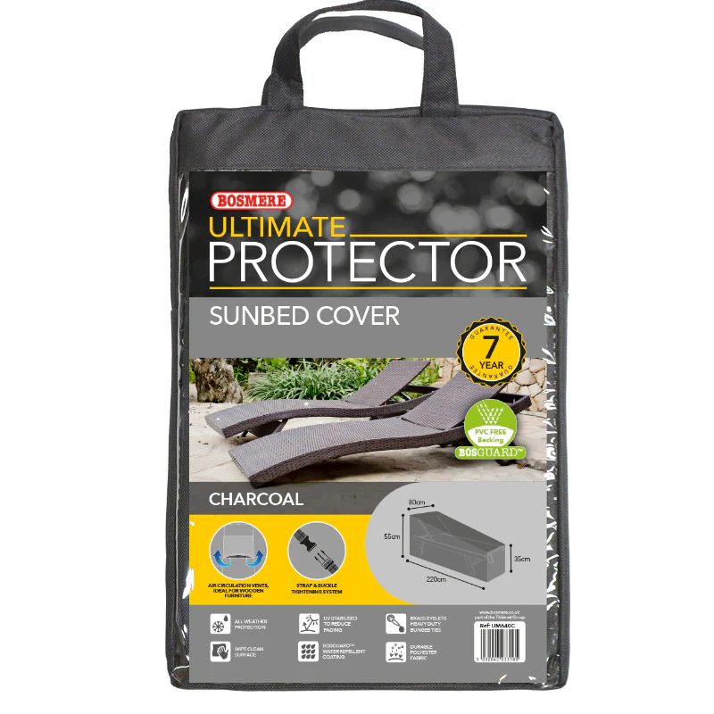 Bosmere Ultimate Protector Outdoor Furniture Cover For Large Sunlounger - 220cm x 80cm x H55cm