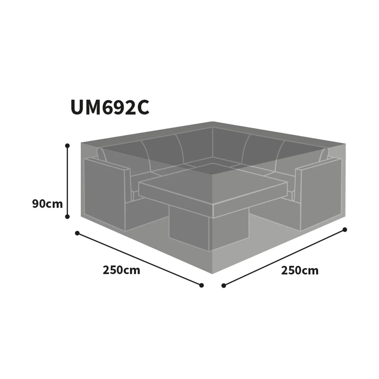 Bosmere Ultimate Protector Outdoor Furniture Cover For Medium Corner Set 250cm x 250cm - Image 2