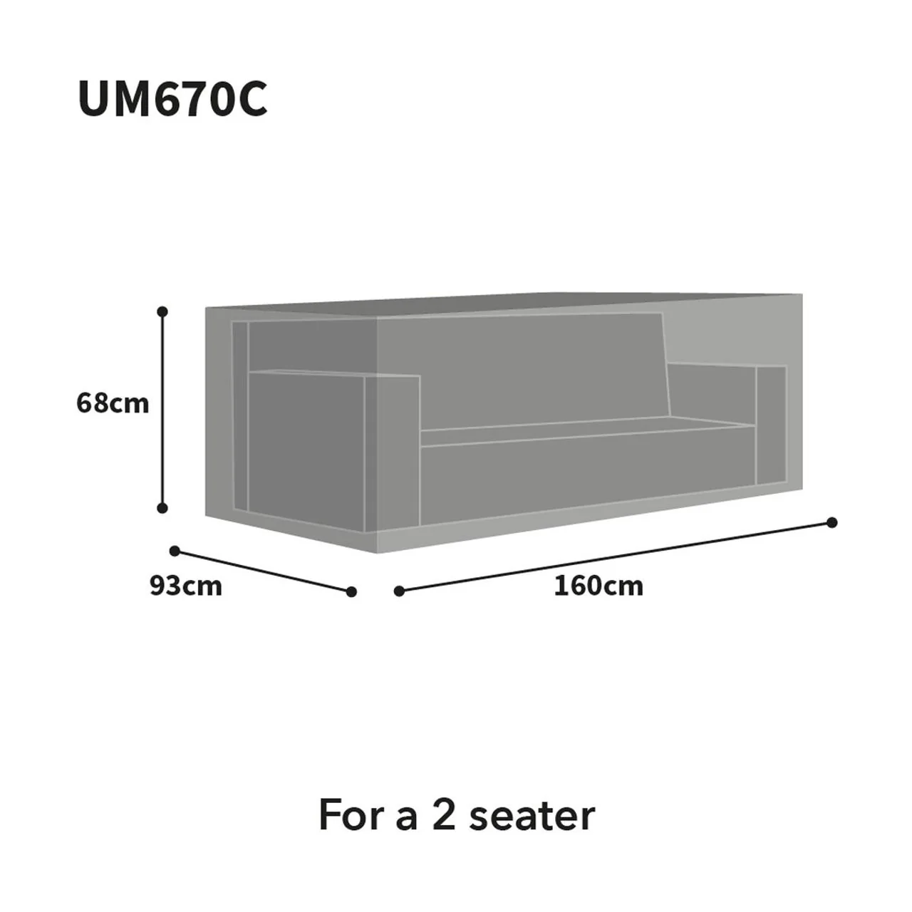 Bosmere Ultimate Protector Outdoor Furniture Cover for Small Sofa 160cm x 93cm - Image 2