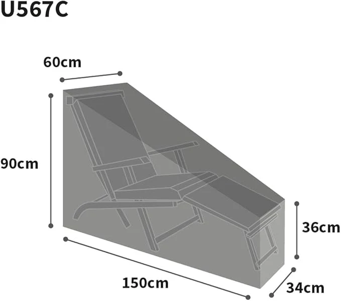 Bosmere Ultimate Protector Outdoor Furniture Cover For Steamer Chair/Recliner Chair - Image 2