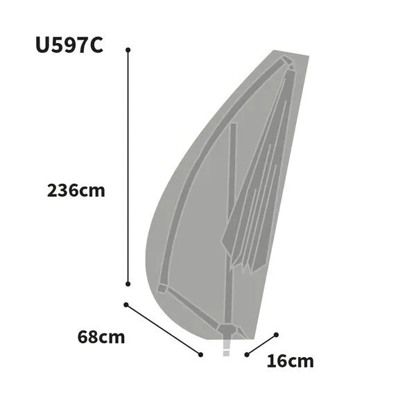Bosmere Ultimate Protector Parasol Cantilever Cover - Image 2