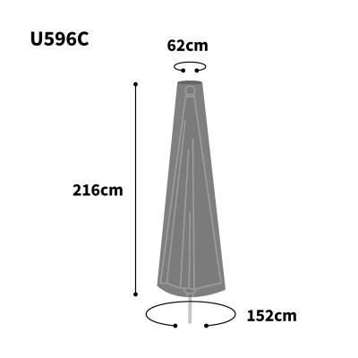 Bosmere Ultimate Protector Parasol Cover- Large 216cm x 152cm - Image 2