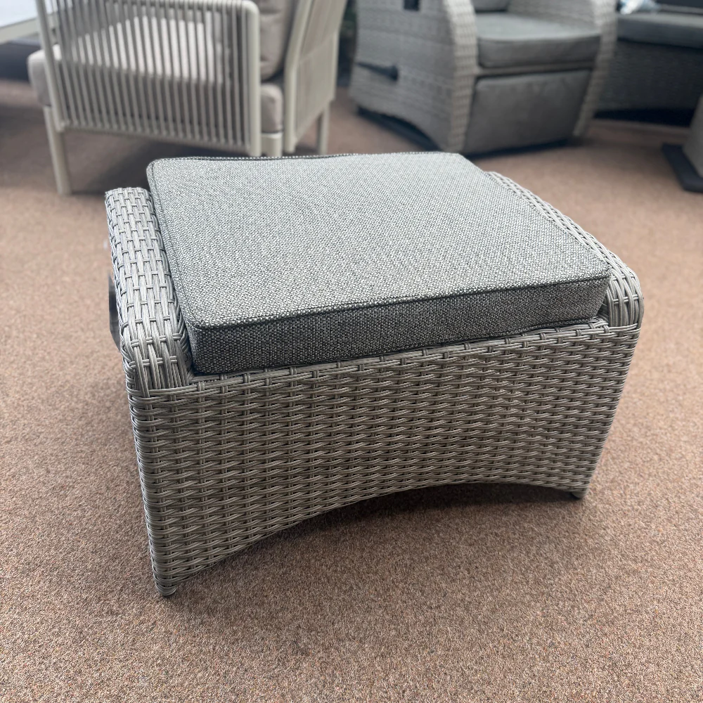 Bowness Outdoor Ottoman in Grey | Vila - Image 2