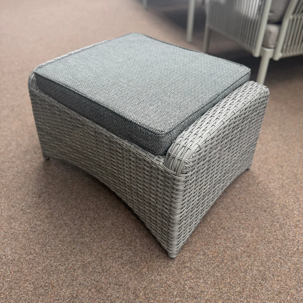 Bowness Outdoor Ottoman in Grey | Vila - Image 3