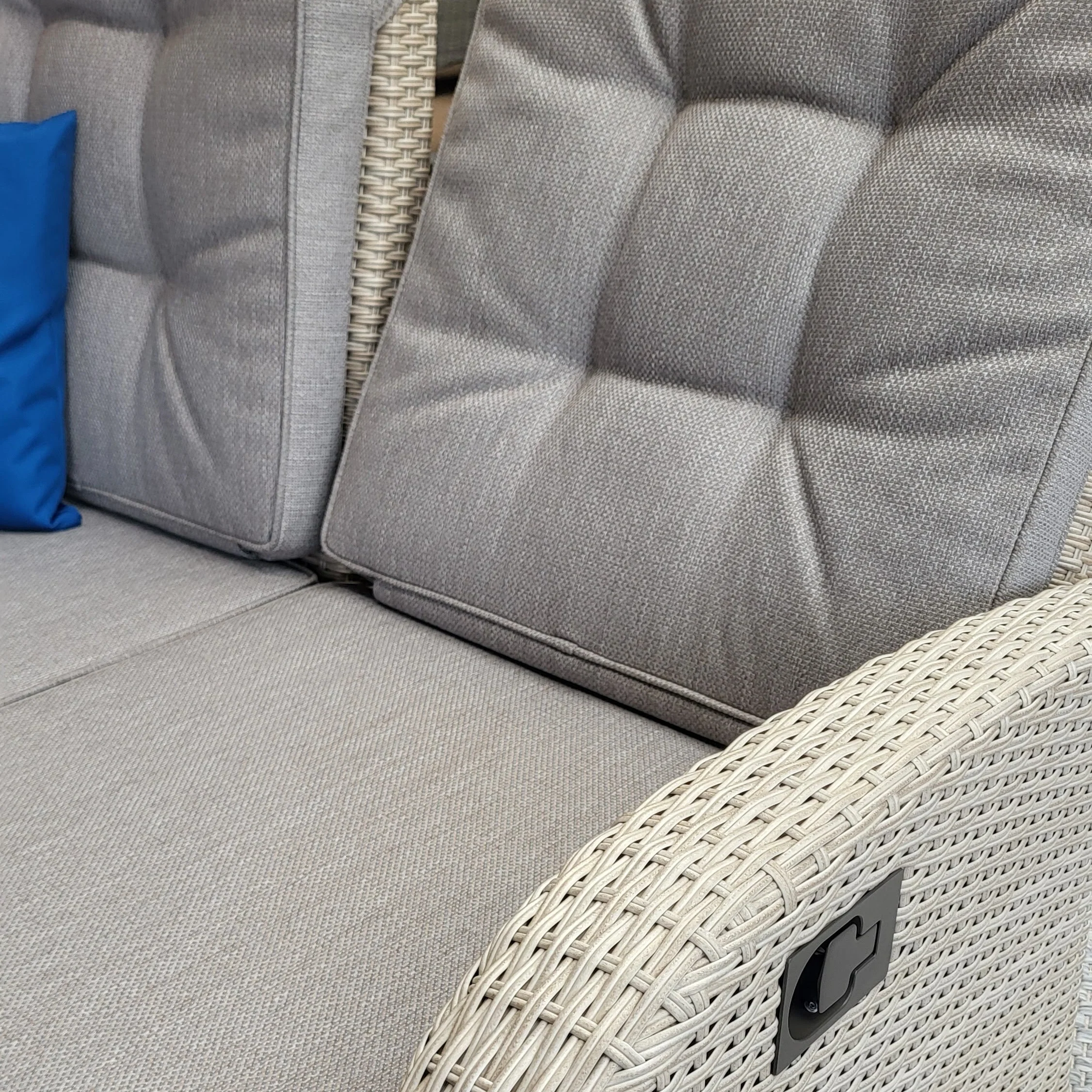Bowness Outdoor Reclining 2 Seat Sofa in Natural | Vila - Image 3