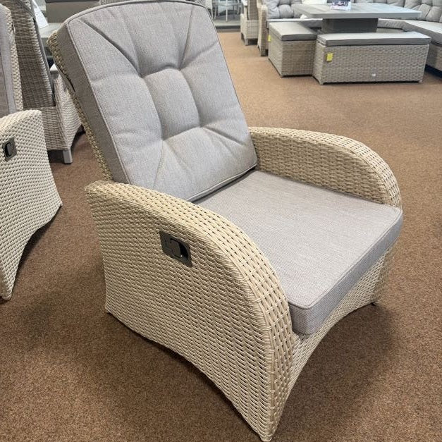 Bowness Reclining Outdoor Chair in Natural | Vila - Image 3