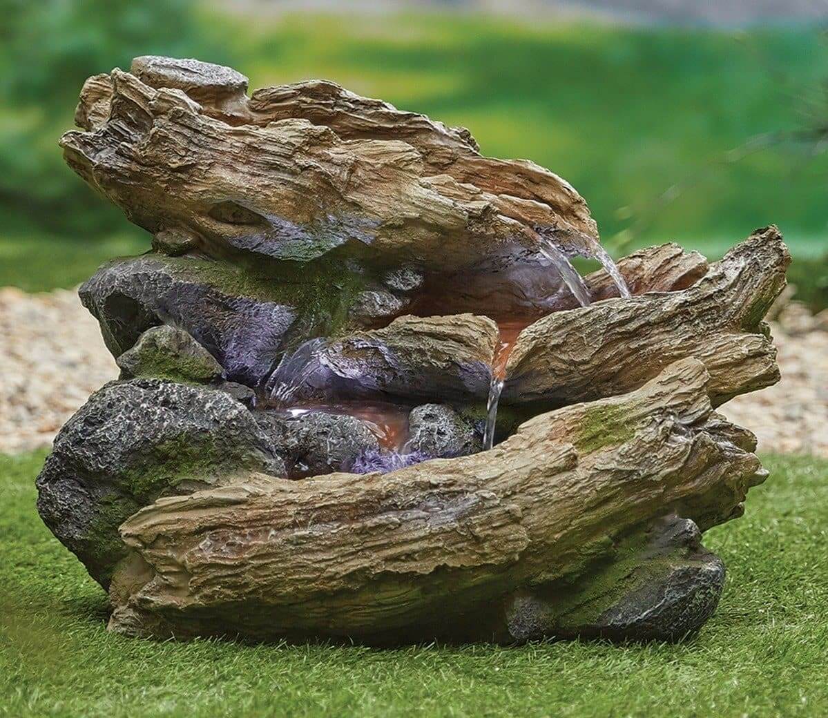 Bubbling Brook Water Feature with Pump - No Plumbing Required