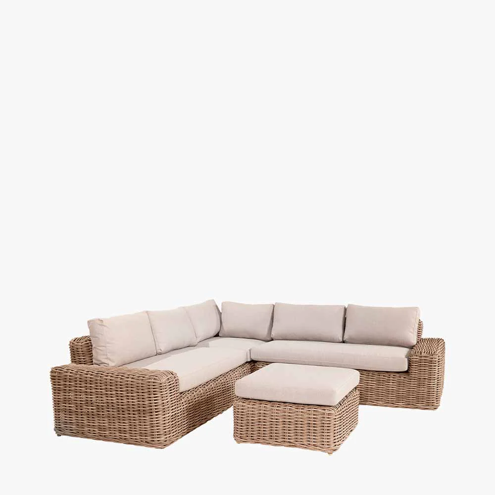 EX-DISPLAY Como Natural Antique Outdoor Corner Seating Set | Pacific Lifestyle - Image 3