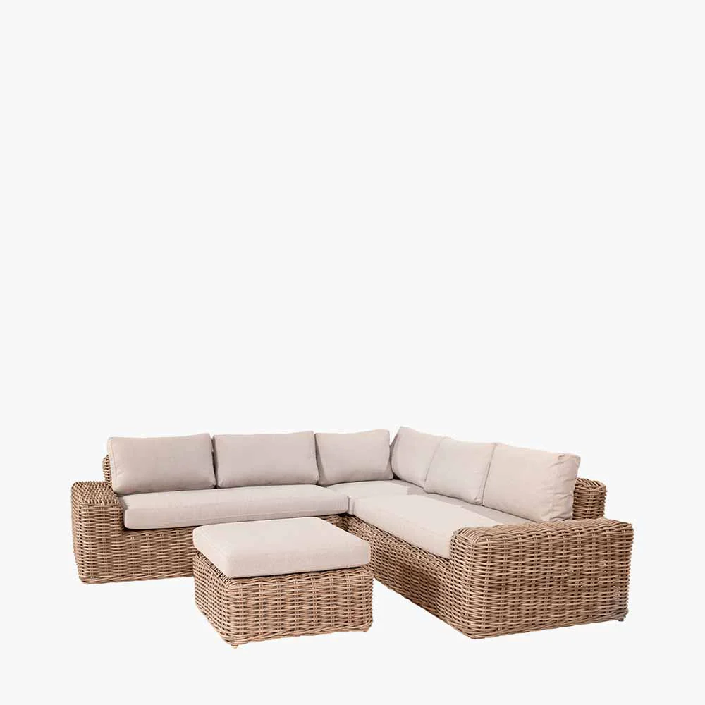 EX-DISPLAY Como Natural Antique Outdoor Corner Seating Set | Pacific Lifestyle - Image 4