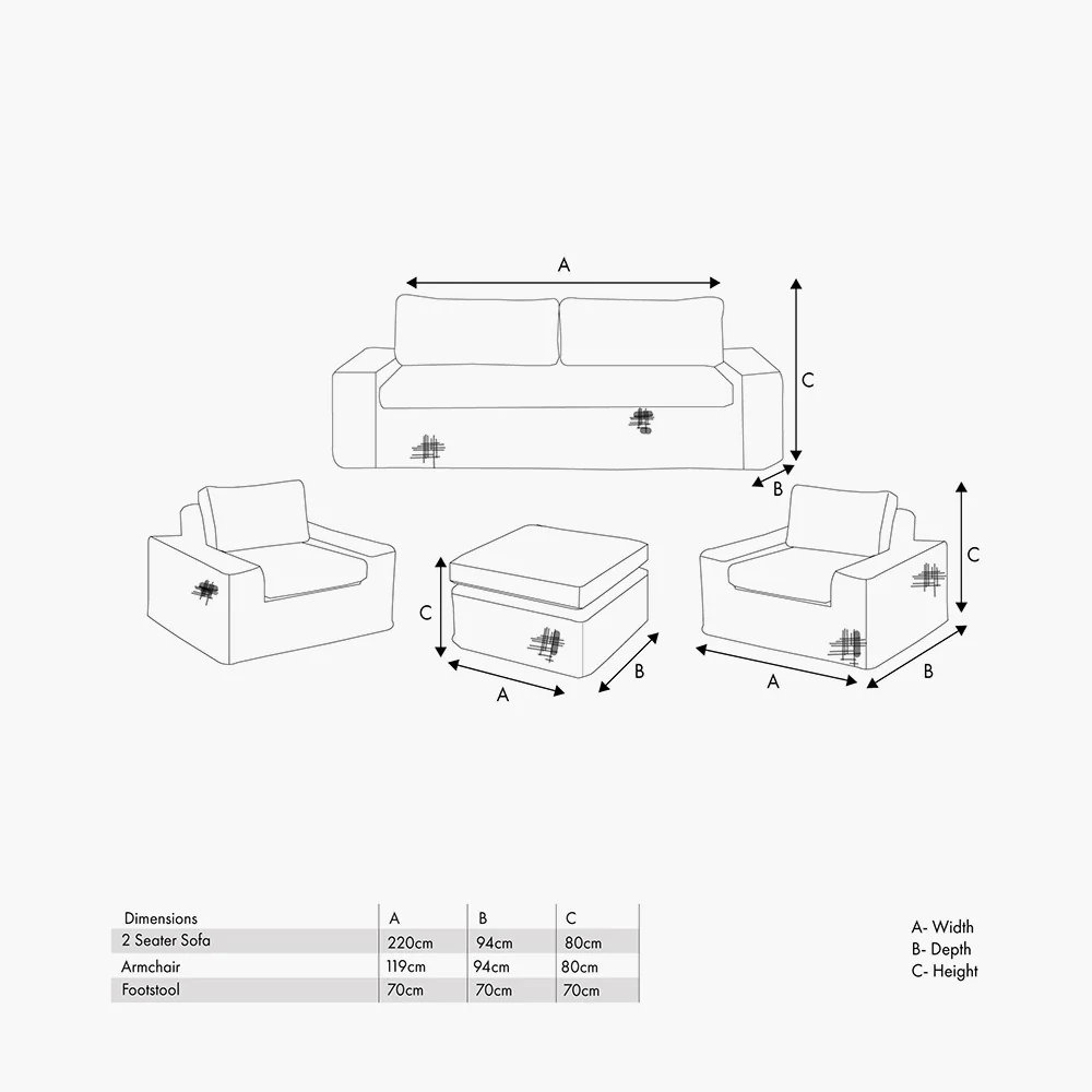 EX-DISPLAY - Como Natural Antique Outdoor Seating Set | Pacific Lifestyle - Image 11