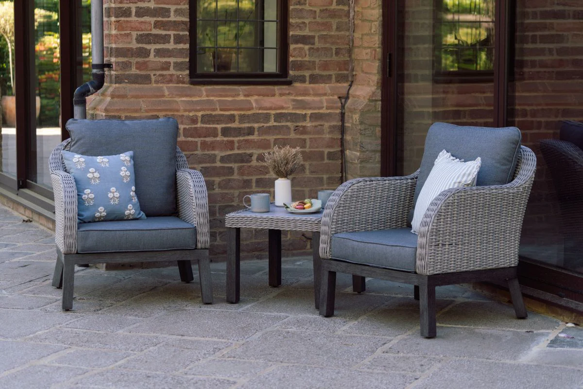 Coniston Bistro Set in Grey | Vila - Image 3