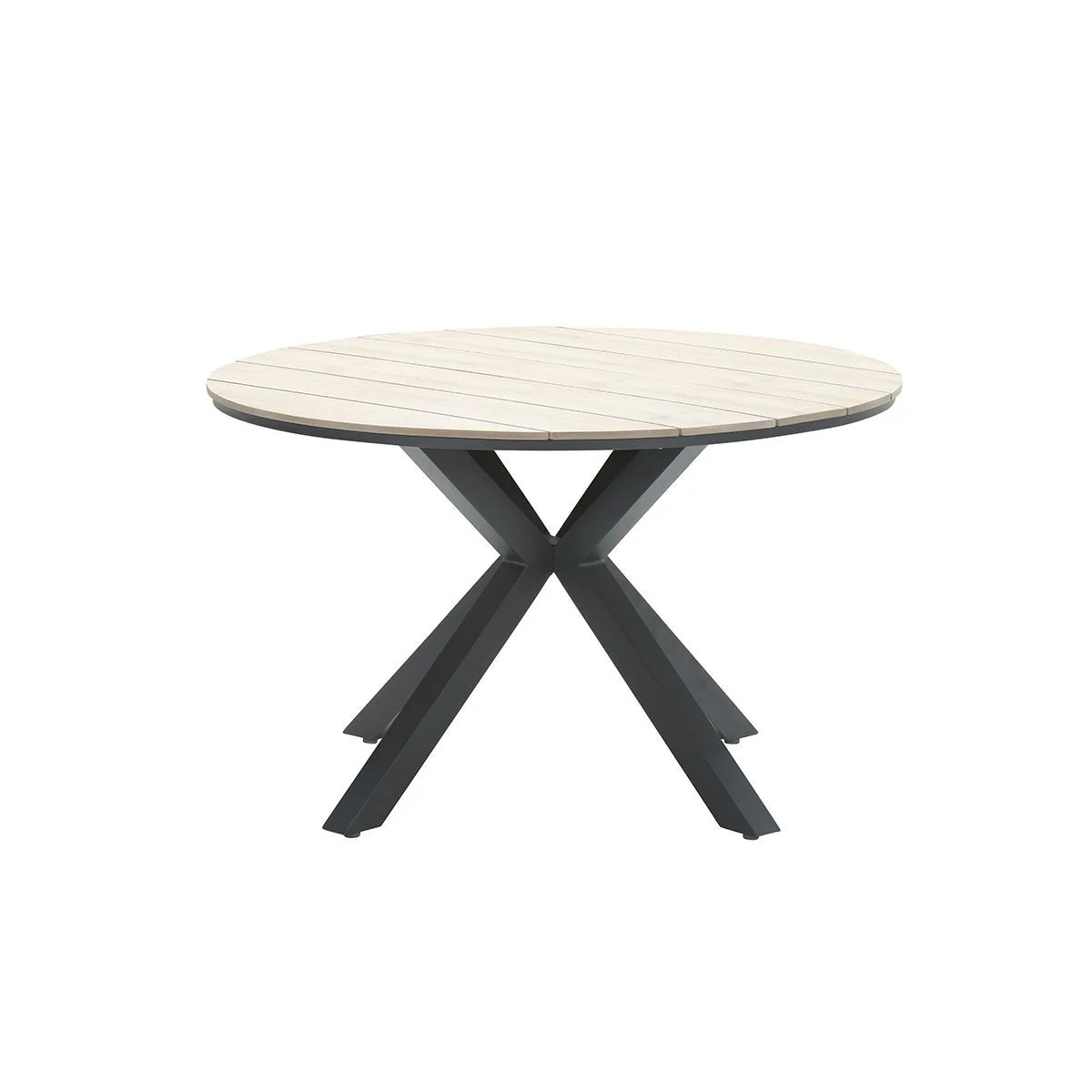 Edison 4 Seat Round Dining Table with Grey Linares Chairs | Garden Impressions - Image 7