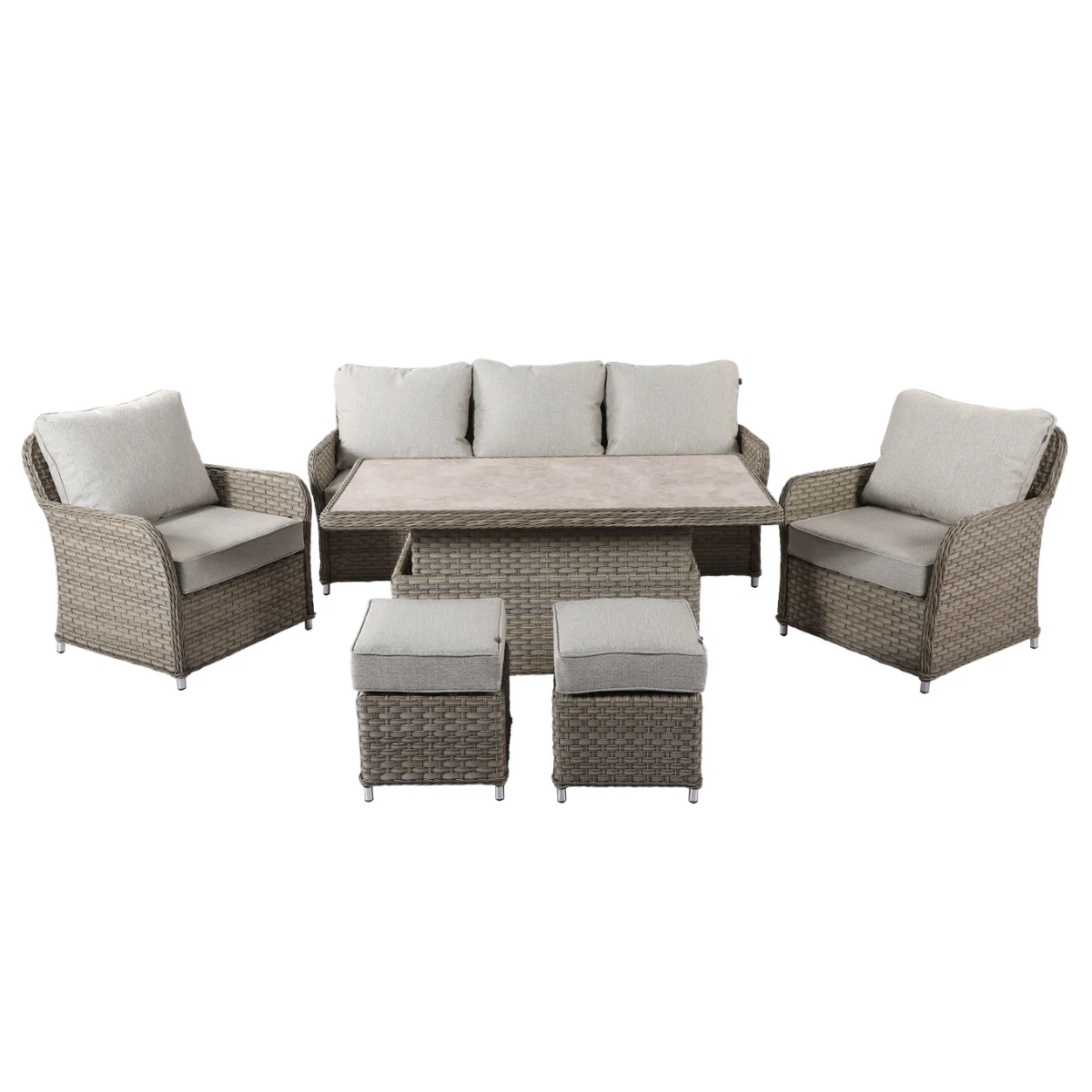 Eton Outdoor 3 Seat Casual Lounge Set With Adjustable Table | Hartman - Image 4