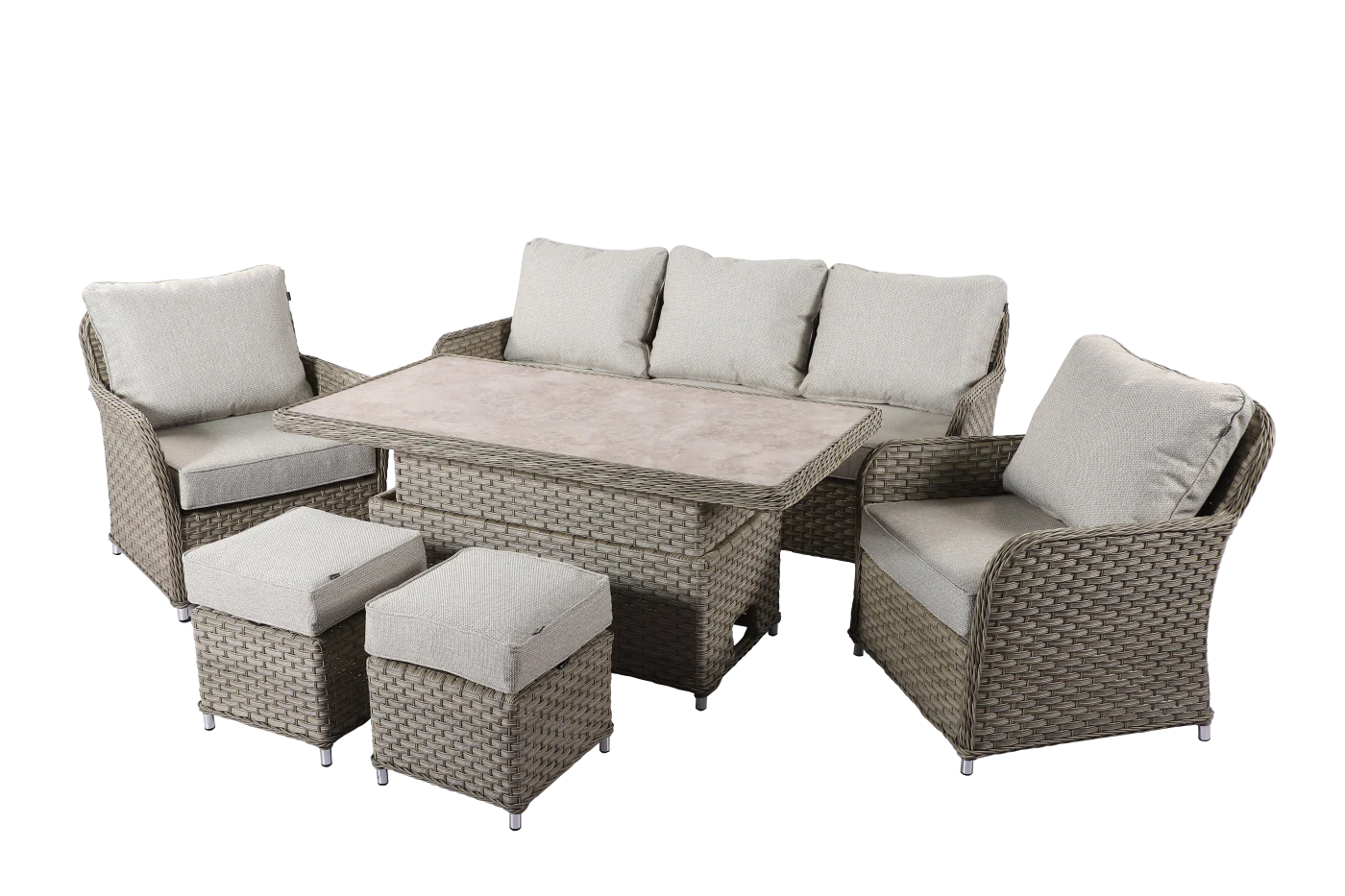 Eton Outdoor 3 Seat Casual Lounge Set With Adjustable Table | Hartman - Image 5