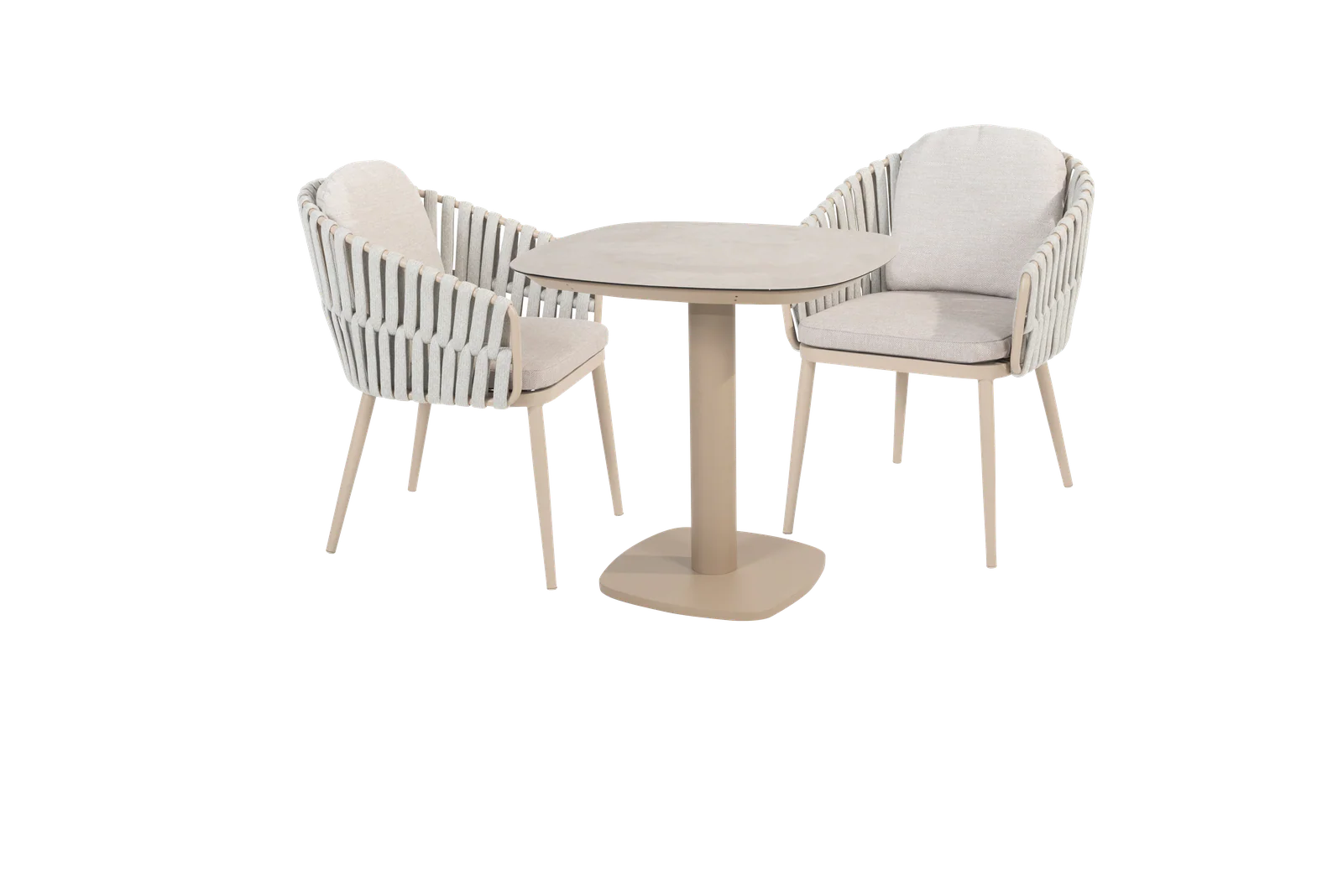 Eva Bistro Set with Latte Manolo Table | 4 Seasons Outdoor - Image 2
