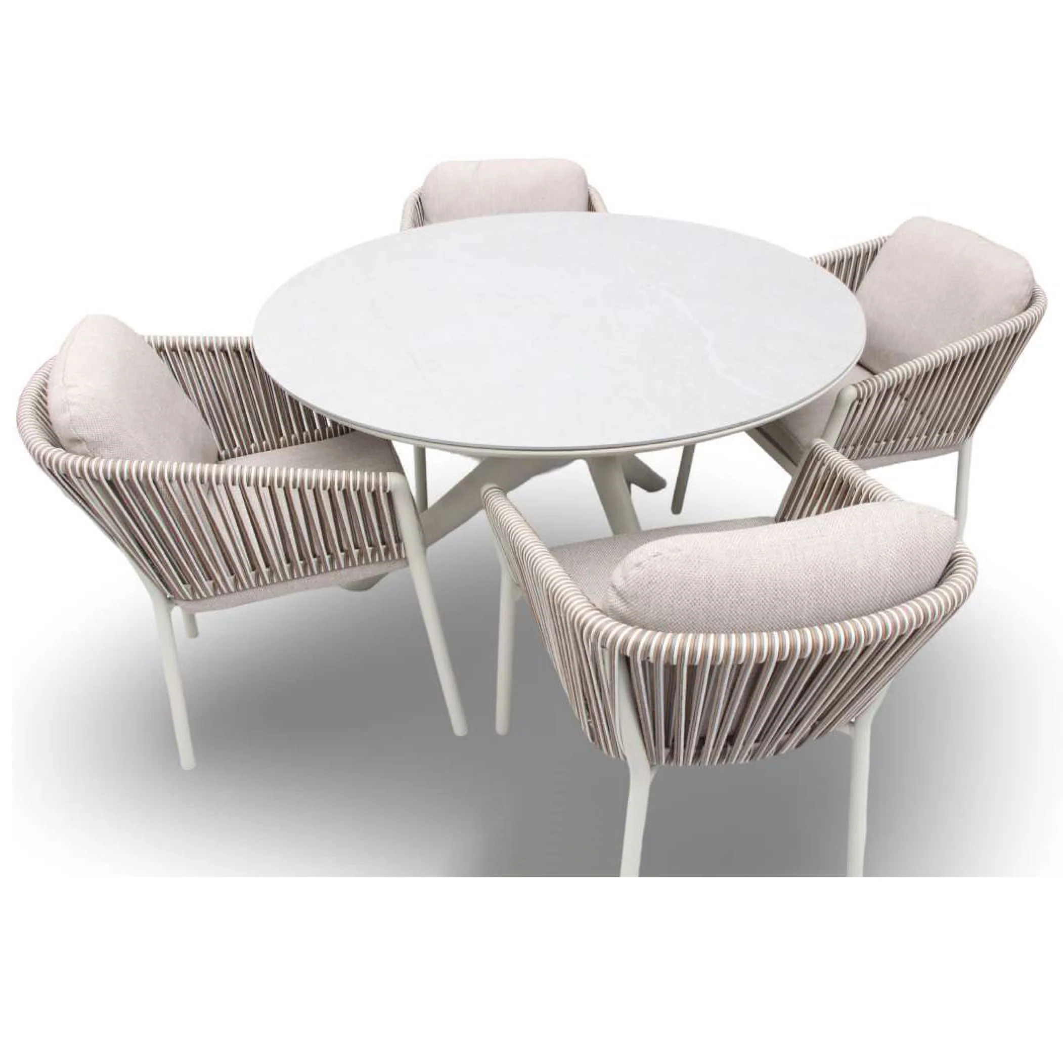 EX-DISPLAY Outdoor 4 Seat Dining Set - Arnside By Vila - Image 3