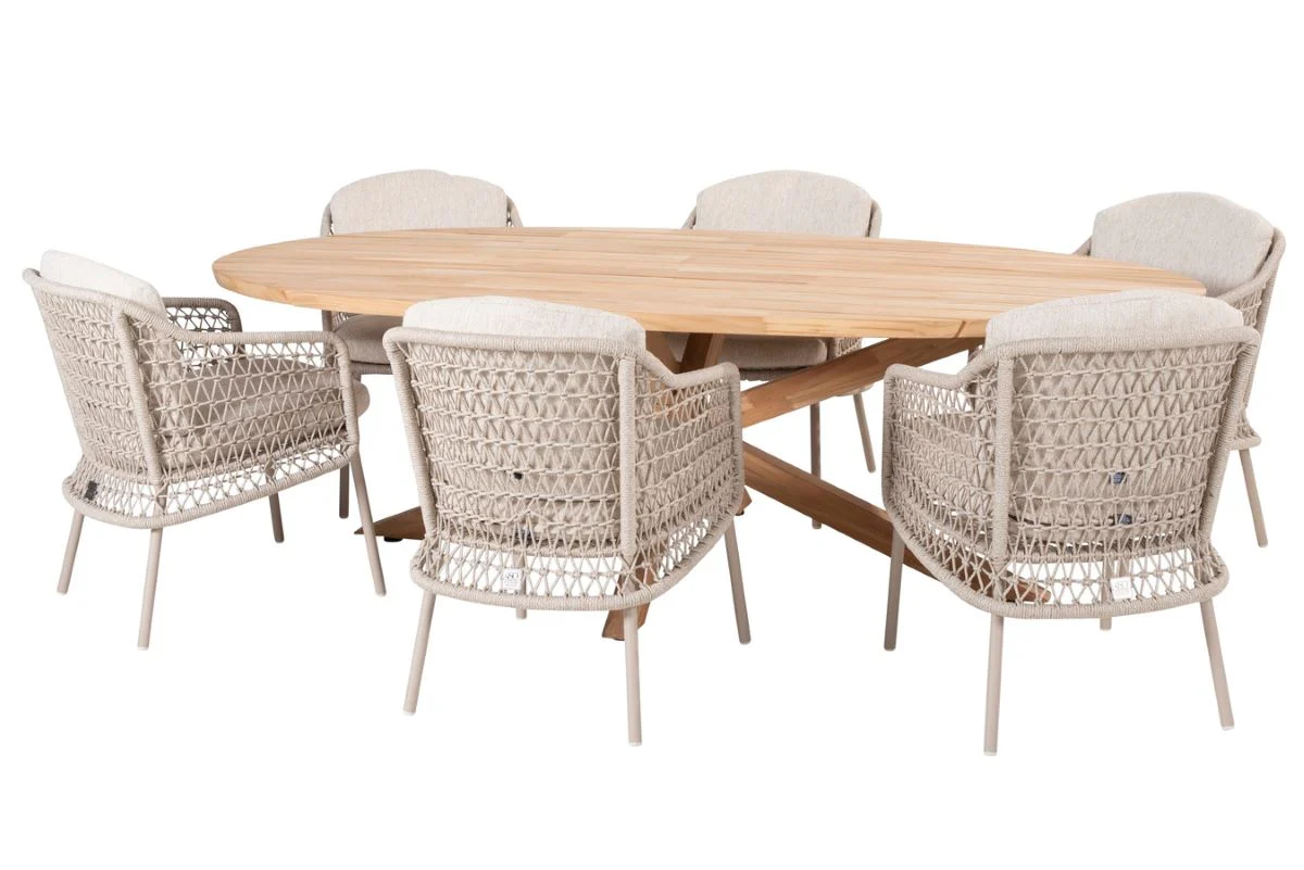 EX-DISPLAY - Puccini Outdoor 6 Seat Dining Set by 4 Seasons Outdoor - Image 3