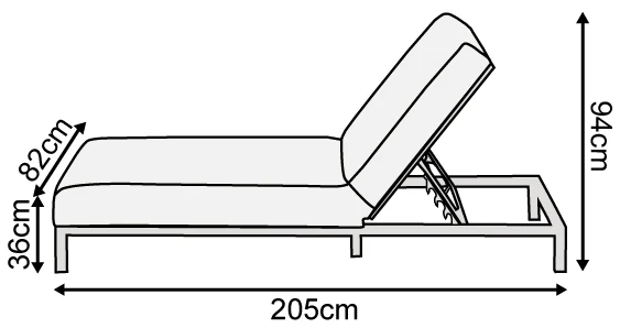 EX-DISPLAY - Sunny Outdoor Fabric Sun Lounger by Nova - Image 14