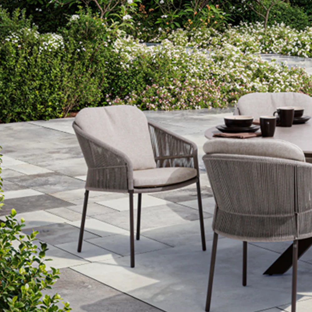 Florence Outdoor Bistro in Terre with Boaz side table | 4 Seasons Outdoor - Image 4