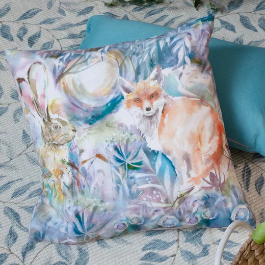Fox And Hare Outdoor Scatter Cushion