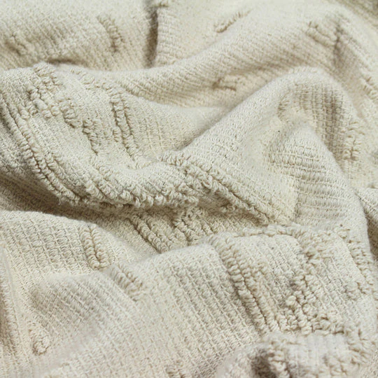 Garden Furniture Accessories - Boho Cotton Tufted Throw - Ochre - Image 2