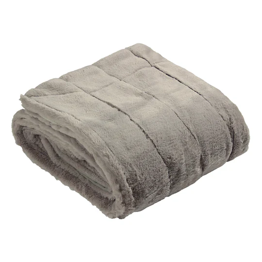 Garden Furniture Accessories - Empress Faux Fur Throw - Grey - Image 3