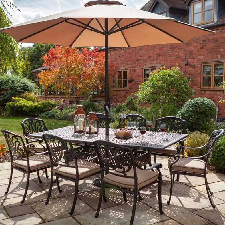Outdoor Dining 8 Seat Rectangular in Cast Aluminium - Amalfi By Hartman - Image 6