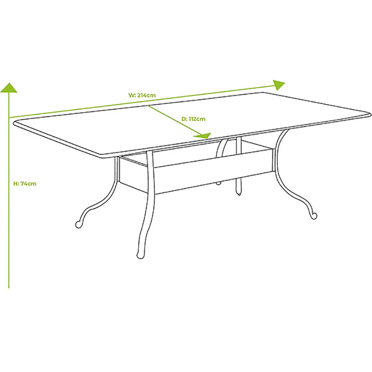 Outdoor Dining 8 Seat Rectangular in Cast Aluminium - Amalfi By Hartman - Image 7