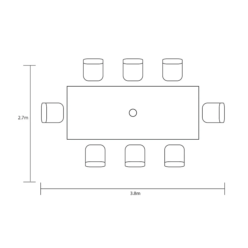 Outdoor Dining 8 Seat Rectangular in Cast Aluminium - Amalfi By Hartman - Image 9