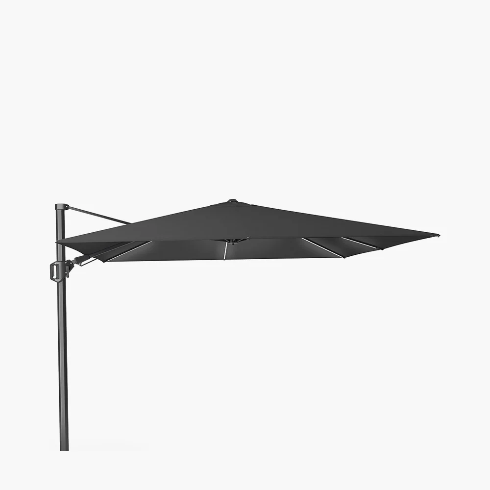 Glow Challenger T2 Cantilever Parasol - 3m Square Faded Black | Pacific Lifestyle - Image 3