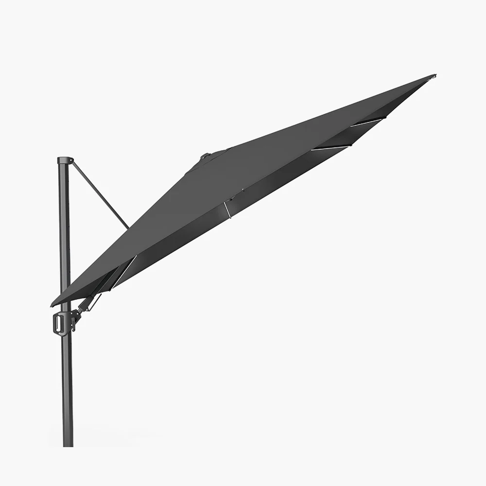 Glow Challenger T2 Cantilever Parasol - 3m Square Faded Black | Pacific Lifestyle - Image 4