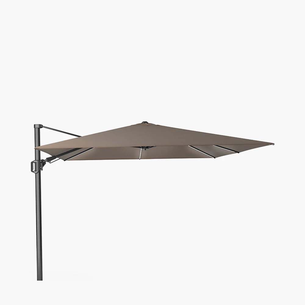 Glow Challenger T2 Cantilever Parasol - 3m Square Taupe | Pacific Lifestyle - Image 3