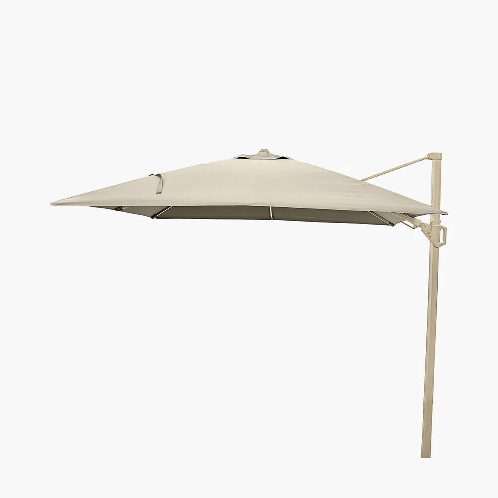 Glow Challenger T2 Cantilever Parasol - 3m Square Sandstone / Champagne | Pacific Lifestyle - Image 6